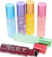 LOLIPPYY 6Pcs Refillable Roller Bottles for Essential Oils Perfume Aromatherapy Leak Travel Containers