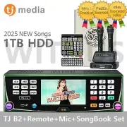 TJ Media B2 Karaoke Machine System 1TB + Wireless Mic DCOM eve3 + Remote + Book