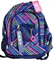 Stripe Multi-Color Backpack New NWT Padded Ergonomic Laptop DDC Peace School