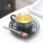 鎏銀杯子999純銀茶杯陶瓷咖啡杯辦公水杯景德鎮琺瑯彩個人專用杯