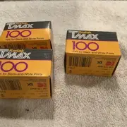 H 3 Rolls Kodak TMAX 100 Pro Film 24 Exp TMX 135-24 Black & White Prints Exp 97