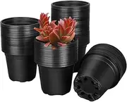Seedling - 100 Flower Pots, Black Small Round Pots | 100 Pieces Seedling Pots, Round Small Root Control Breathable Transplanting Containers for Balcony Deck Cucumber Pepper