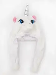Toddler Baby Girl Boy Rabbit Horn Hat Nursery White Unicorn Beanie Tail Cap