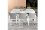 VI Baska Aluminium Outdoor Dining Table & 6 Chair Set