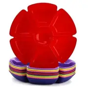 12 Pcs Plastic Snack Serving Tray, 12 Inch Unbreakable Chip and Dip Divided