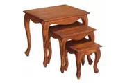 CT Queen Ann Solid Timber Nest of Table