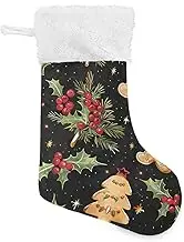 Amooorous Christmas Gingerbread christmasstockings Family Stockings with Plush Cuff Stocking Xmas Christmas Stockings Decorations for Farm Stairs Snowman