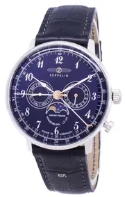 Zeppelin LZ 129 Hindenburg Moon Phase Day/Date 5 Jewels 70363 30M Mens Watch