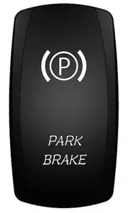RV AUTO TRAILER PARK BRAKE ROCKER SWITCH ON-OFF DPST 5-PIN 2 LED BLUE RED 12V