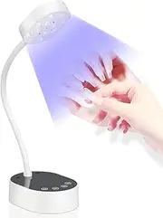 EVectorPro Smart Sensing UV Nail Lamp-Equipped with LED Dual Light Sources(365+405nm) for 10-Second Rapid Curing.Features Three Timing Settings,Rechargeable,and a 360-degree Adjustable Neck.
