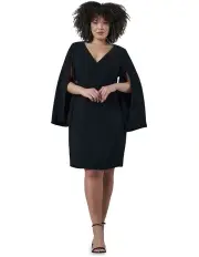 [Pink Dusk] My Moment Cape Dress in Black