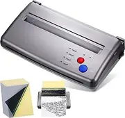 Tattoo Transfer Stencil Machine with 30 Pieces A4 Tattoo Transfer Paper Tattoo Printer Machine Thermal Stencil Paper Printer Mini Thermal Copier Printer for Tattoo Supplies (Silvery Grey)