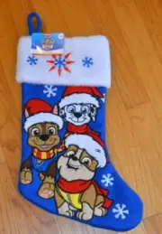 Nickelodeon Paw Patrol Holiday Snowflakes Christmas Stocking 17" New With Tag!