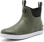 [Hsttgsr] Men's Deck Boots, Fishing Boots Waterproof Rain Boots, Anti-Slip High Traction Ankle Rubber Boots for Professional Premium Neoprene Rubber, Garden Boots Shoe Footwear Booties for Men Outdoor Work