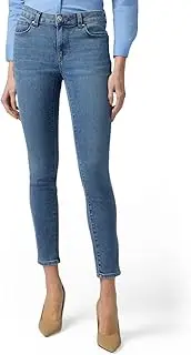 [Oltre] Skinny Jeans with Jewellery Button Spring Summer 25, Light - Blue, 8 AU