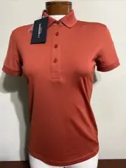J Lindeberg Ladies Tour Tech Polo GWJT05400 G051 Ketchup Red Small NEW NWT