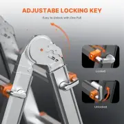 A Frame Telescoping Ladder 10FT Multi-Function Extension Tool for Home Use