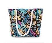 Canvas Printed Travel Bag /Shopping Bag - Blue