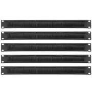 5 pcs 1U Black Brush Cable Manager for Network Server Rack