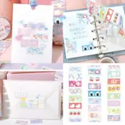 Glittered Scrapbooking Decorative Tape Pre-cut Cartoon Sticker Roll For Notebook