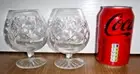 2 Royal Doulton Webb Corbett Crystal Prince Charles Brandy Snifters ~ Excellent