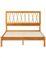 Walker Edison Transitional Solid Wood Platform Bed