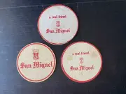 3 different San Miguel Beer “ “ Brewery Coaster m