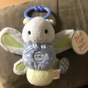 Carter’s Just One Year Blue Musical Butterfly Bug Baby Toy Cheeks Light Up New
