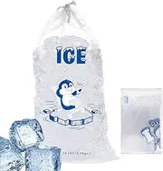 Ice Bags 10 lb, 10 Heavy-Duty Ice Bags with Drawstring, Reusable Bag, Empty Ice Bag, Ice Maker Bags, Ice Bags for Ice Machine Storage Freezer Keeper