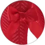 [Aelstores] Baby Girls Tights Heart Print With Ribbon Bow Stockings Pom Pom Rich Cotton Leggings Toddler Newborn - 5 Years