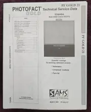 Sams Photofact PF GOLD 21 Service Manual for Toshiba 53AX61 (Chassis TAC0174)