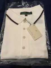 Robert Bryan Polo Shirt Men’s Size X-Large White w/Studley Logo on Sleeve, NWT