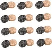 Vaguelly Elegant Wooden Checkers Chess Pieces 24 Count for Games Parties Solid Wood Construction Universal Board Game Compatibility