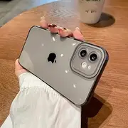 Green Premium Gray Clear Phone Case for iPhone 13 12 11 Pro Max X XS Max XR 7 8 Plus 14 Pro Ultra-Thin Soft TPU Shockproof Cover,T3,for iPhone 13Pro Max