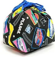 Plarail Lunch Bag, Drawstring Lunch, Kids, Black, Black, Free Size
