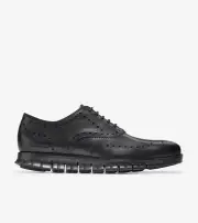 Cole Haan Men's Zerogrand Wingtip Oxford Black Closed Holes/Black Leather C20719