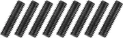 uxcell 8Pcs Fully All Threaded Rod, 5/16" Thread 18 Pitch 1-1/4" Length Carbon Steel Long Threaded Screw Threads Black Zinc Fully Studding Rod Bar for Furniture Garden Mounting Assembly