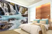 3D Waterfall Lake7 Blockout Photo Curtain Print Curtains Drapes Fabric Window AU