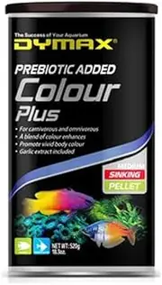 Dymax Colour Plus 560g Medium Sinking Pellet Fish Food