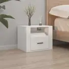 Wall Mounted Bedside Cabinet Nightstand Storage Side Table High Gloss White