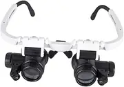 PERSELOSO 1Pc LED Head Mounted Magnifier with LED Light Interchangeable Lenses for Jewelry Watch Repair and Hobbyists for Detailed Inspection and Collecting