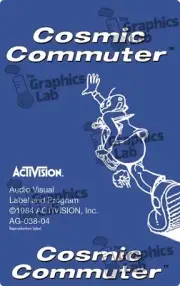 Replacement Game Cartridge Label - Cosmic Commuter for Atari 2600