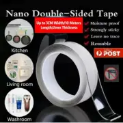 8-16PCS Double-Side Nano Tape Gel Traceless Clear Invisible Adhesive Transparent