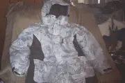 Snow Camo Parka XL Camo Hunting Jacket Waterproof Windproof Jacket Hooded Coat