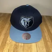 Mitchell & Ness Memphis Grizzlies Core Basic Navy/Lt Blue Adjustable Snapback