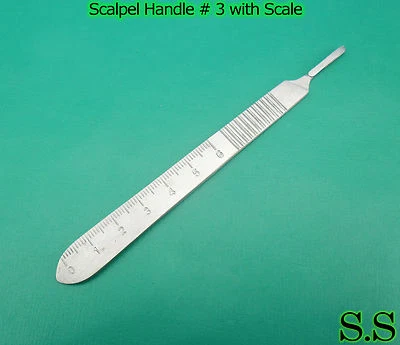 12 PCS SCALPEL HANDLE # 3 WITH SCALE