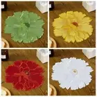 Non-slip Coasters Flowers Embroidery Placemat Heat Insulation Mat Bowl Pad