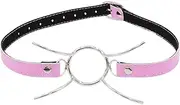 Sex Bondage PU Leather O Ring Open Mouth Gag Sexy Bondage Harness Fetish Mouth Gag For Women Adult Games for Couples on Bed Restraints Toys