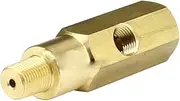 MAX COOL Gauge Adapter Oil Pressure Gauge Adapter 1/8" NPT Male/Female Thread with 1/8" NPT