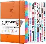 ECLAYA Password Keeper Book with Alphabetical Tabs for Seniors, Password Notebook for Internet Website Address Log in Detail,A Easy to Use About 21.3x15cm